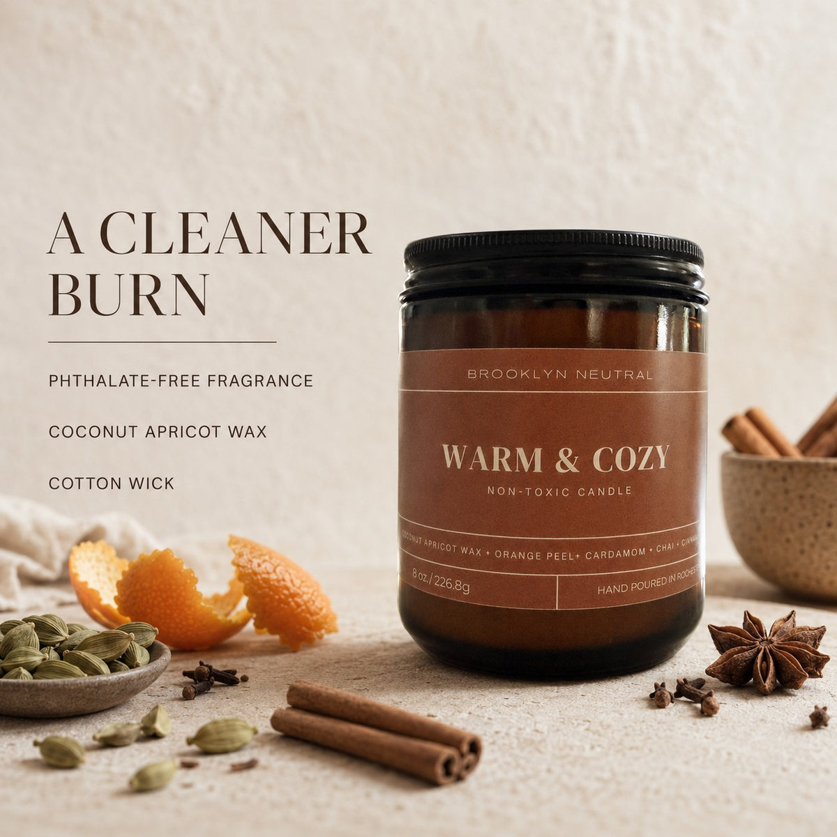 WARM & COZY Non Toxic Candle