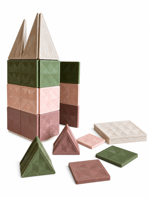 Rose Collection Wheat Straw Magnetic Tiles- 52 piece set