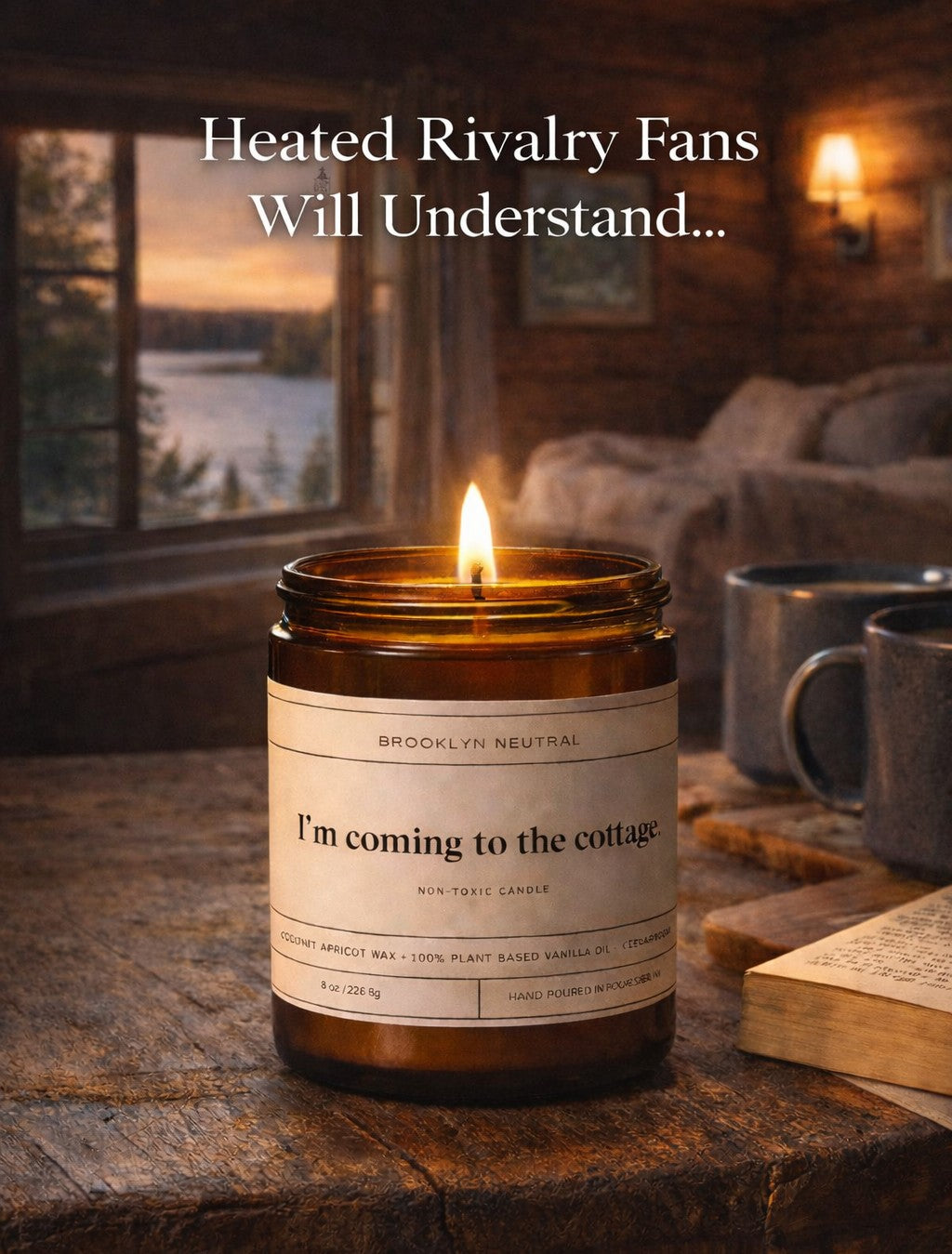 I'm coming to the cottage. Non-toxic candle