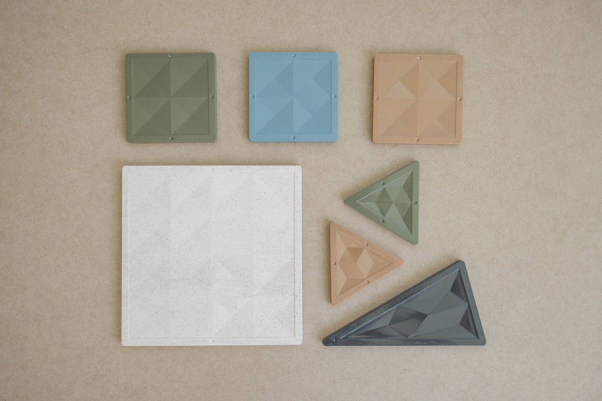 Earth Collection Wheat Straw Magnetic Tiles- 52 piece set