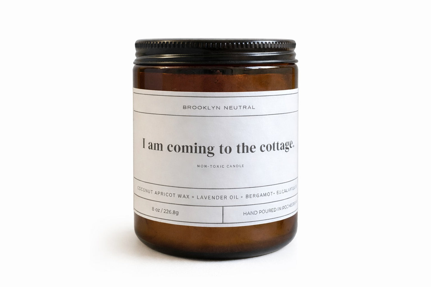 I'm coming to the cottage. Non-toxic candle