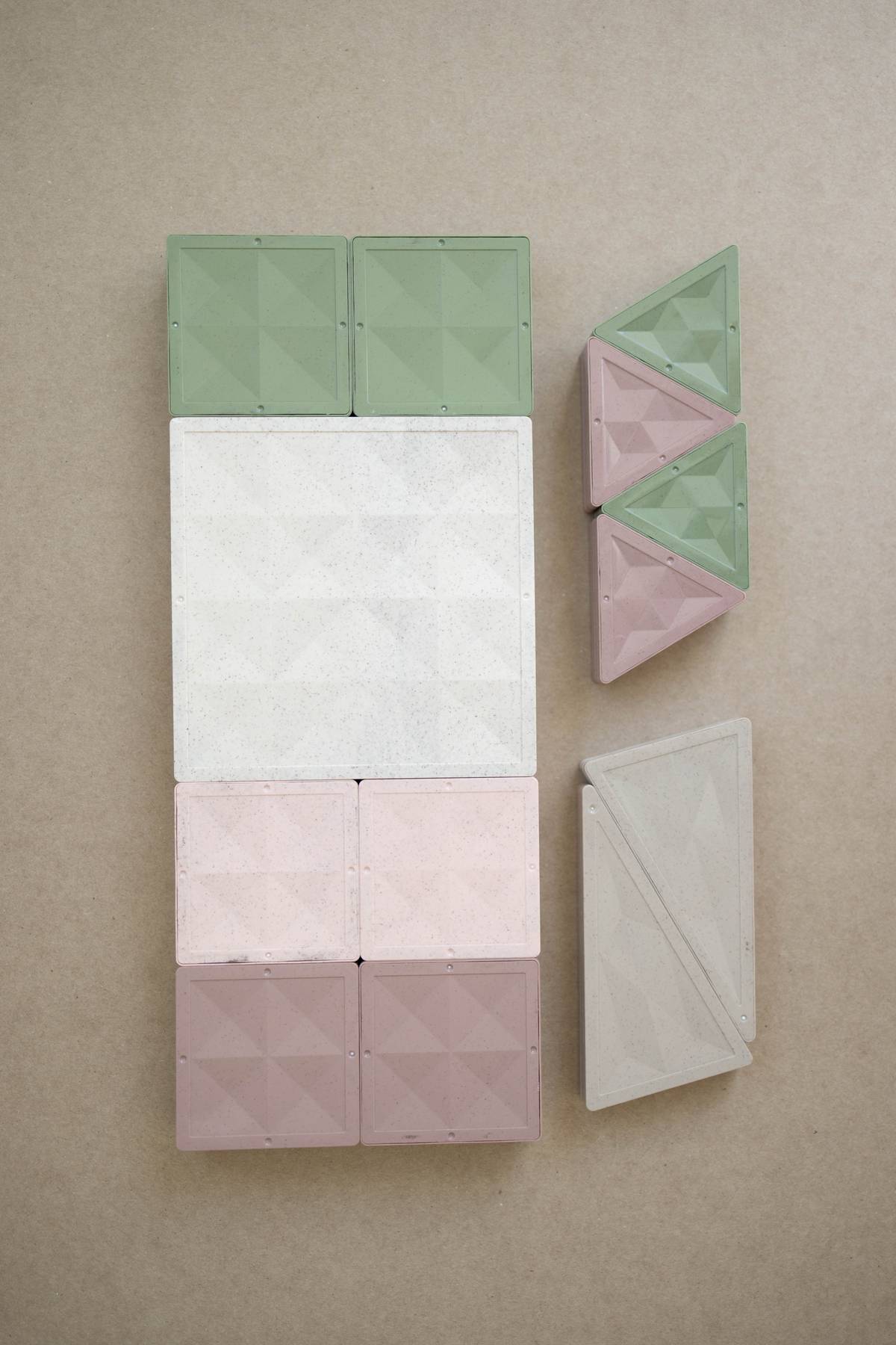 Rose Collection Wheat Straw Magnetic Tiles- 52 piece set