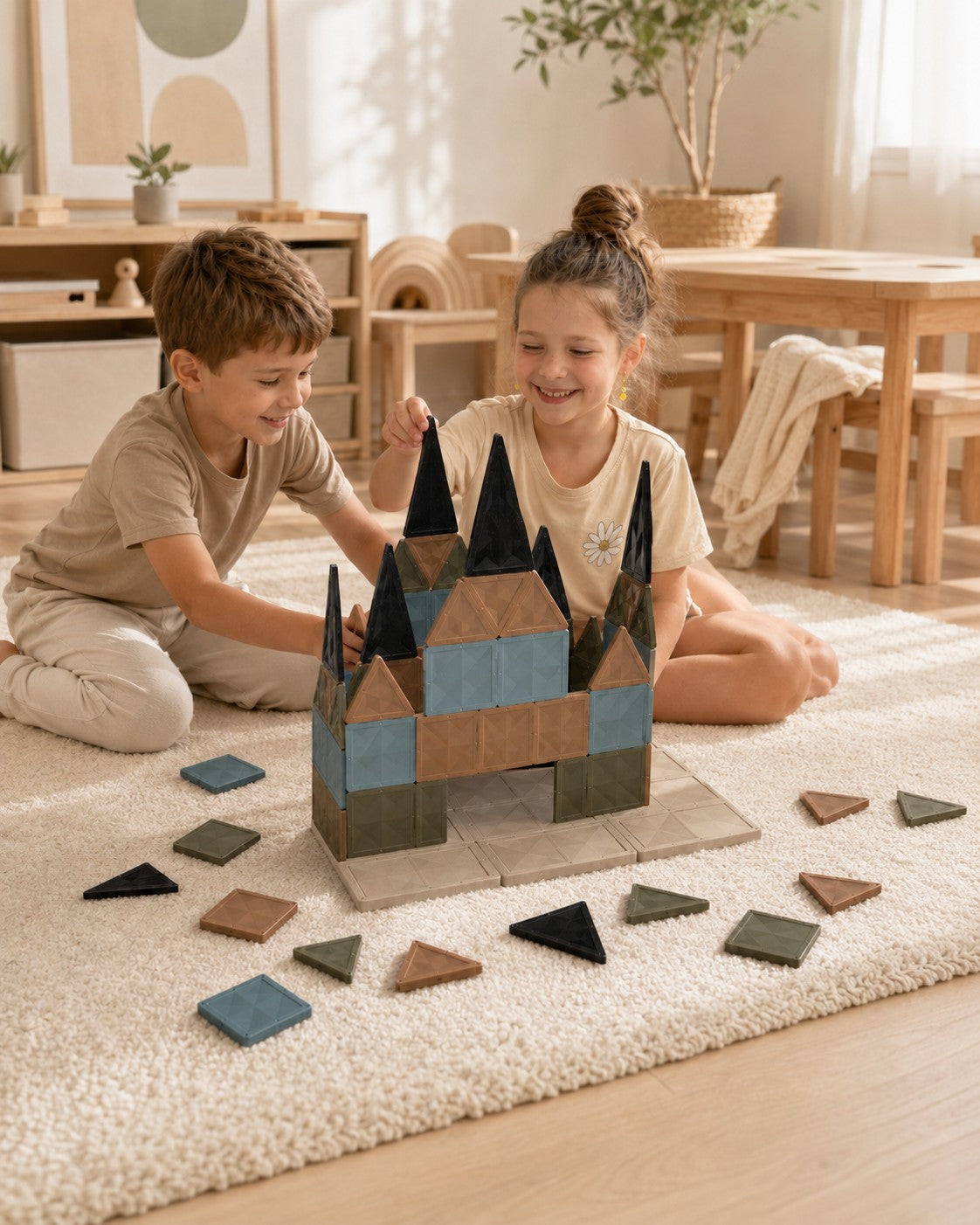 Earth Collection Wheat Straw Magnetic Tiles