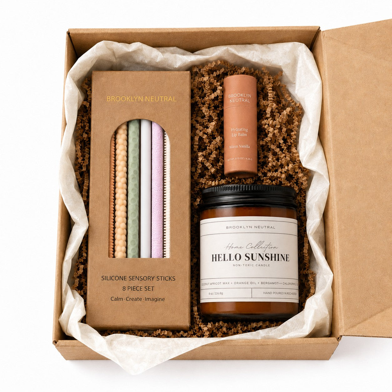 Mommy + Me Gift Set | Sensory Sticks, Candle + Lip Balm