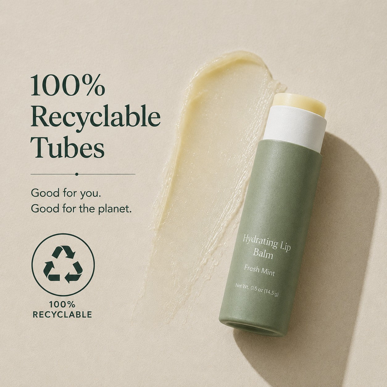 Oversized Non-Toxic Lip Balm -Fresh Mint