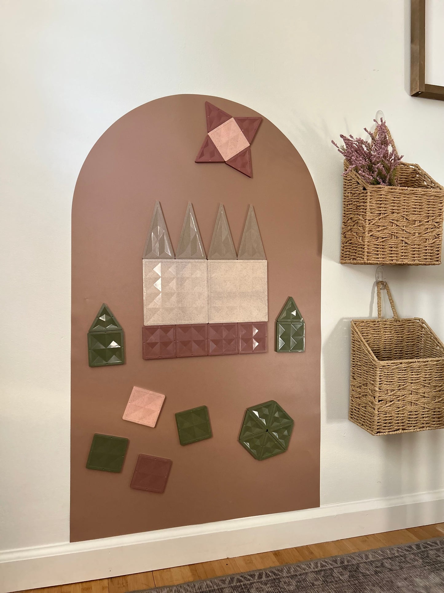 Rose Collection Wheat Straw Magnetic Tiles
