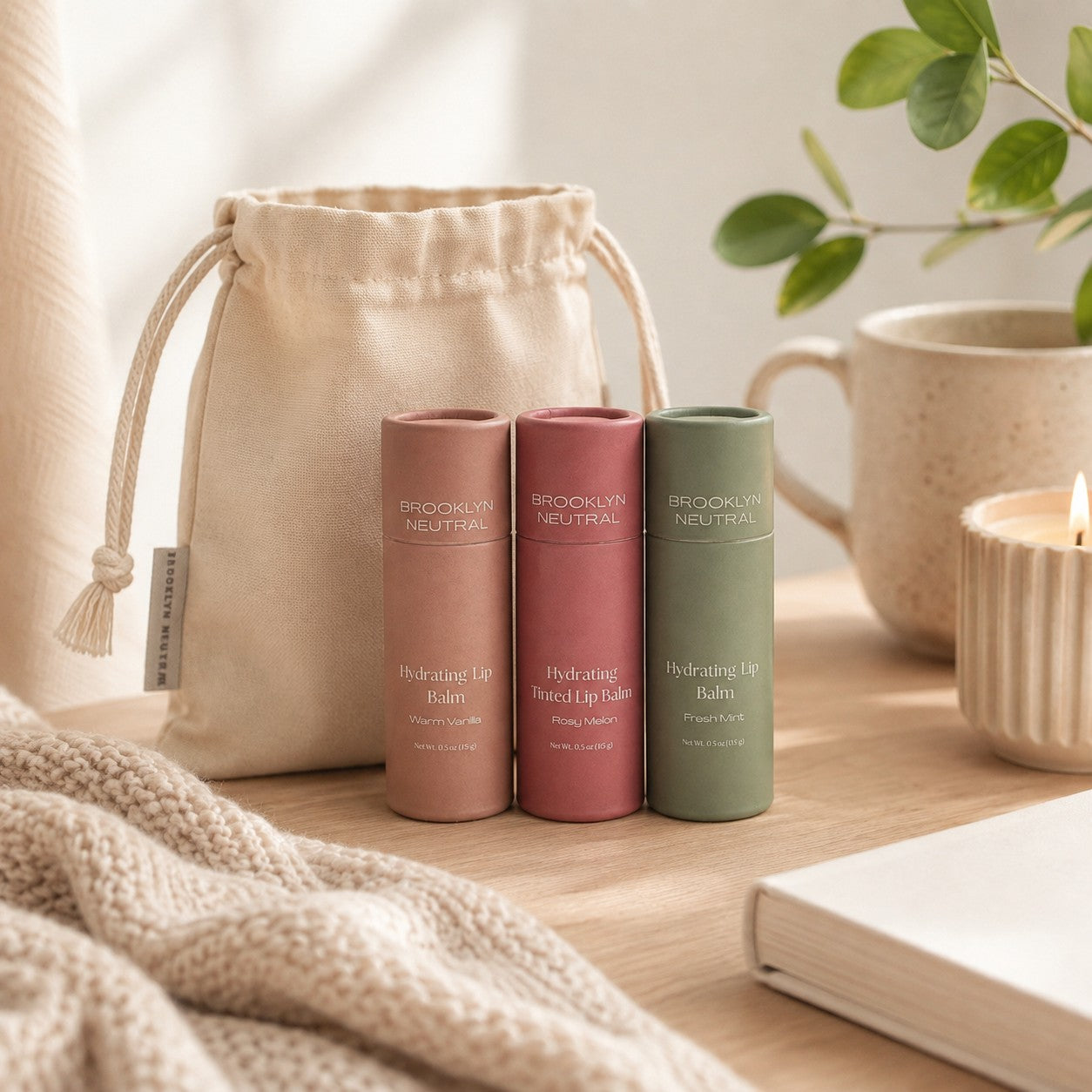 The Hydrating Lip Balm Trio Gift Set.