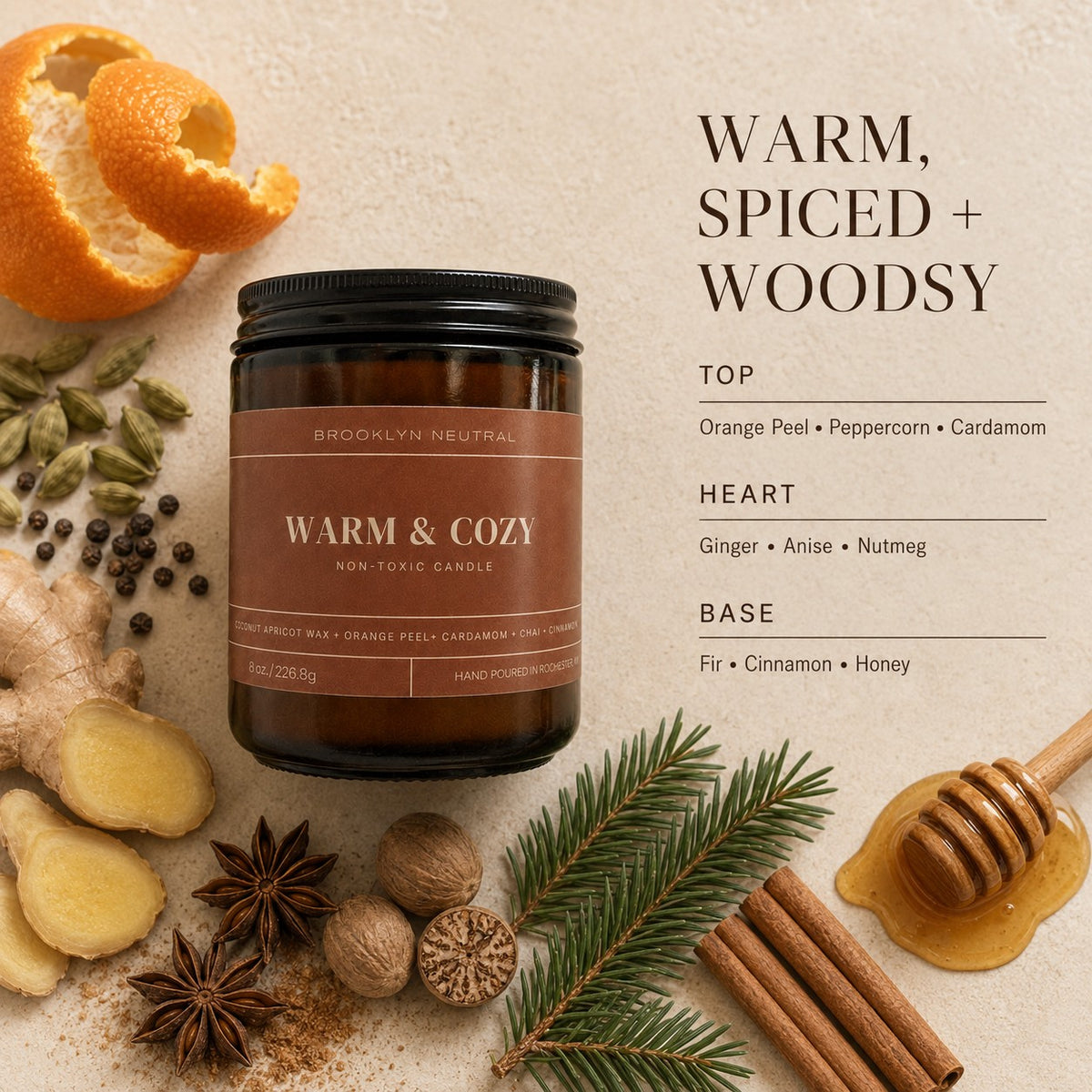 WARM & COZY Non Toxic Candle