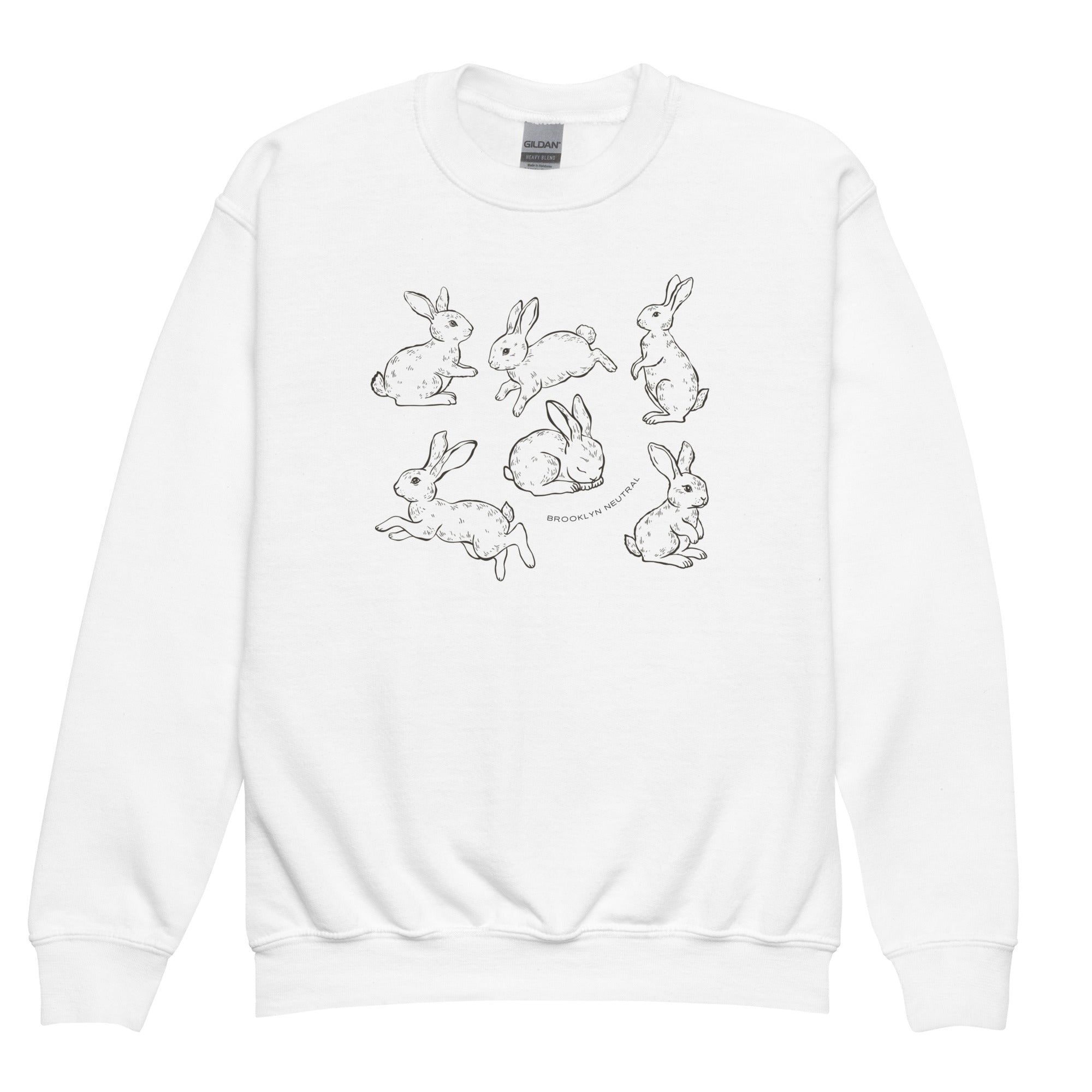Bunnies Youth Crewneck Sweatshirt – BROOKLYN NEUTRAL